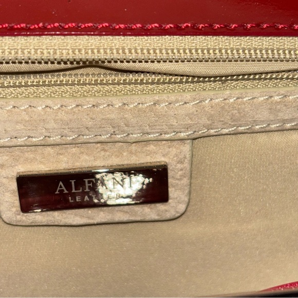 Alfani Burgundy Patent Leather Evening Clutch Purse - Picture 7 of 7